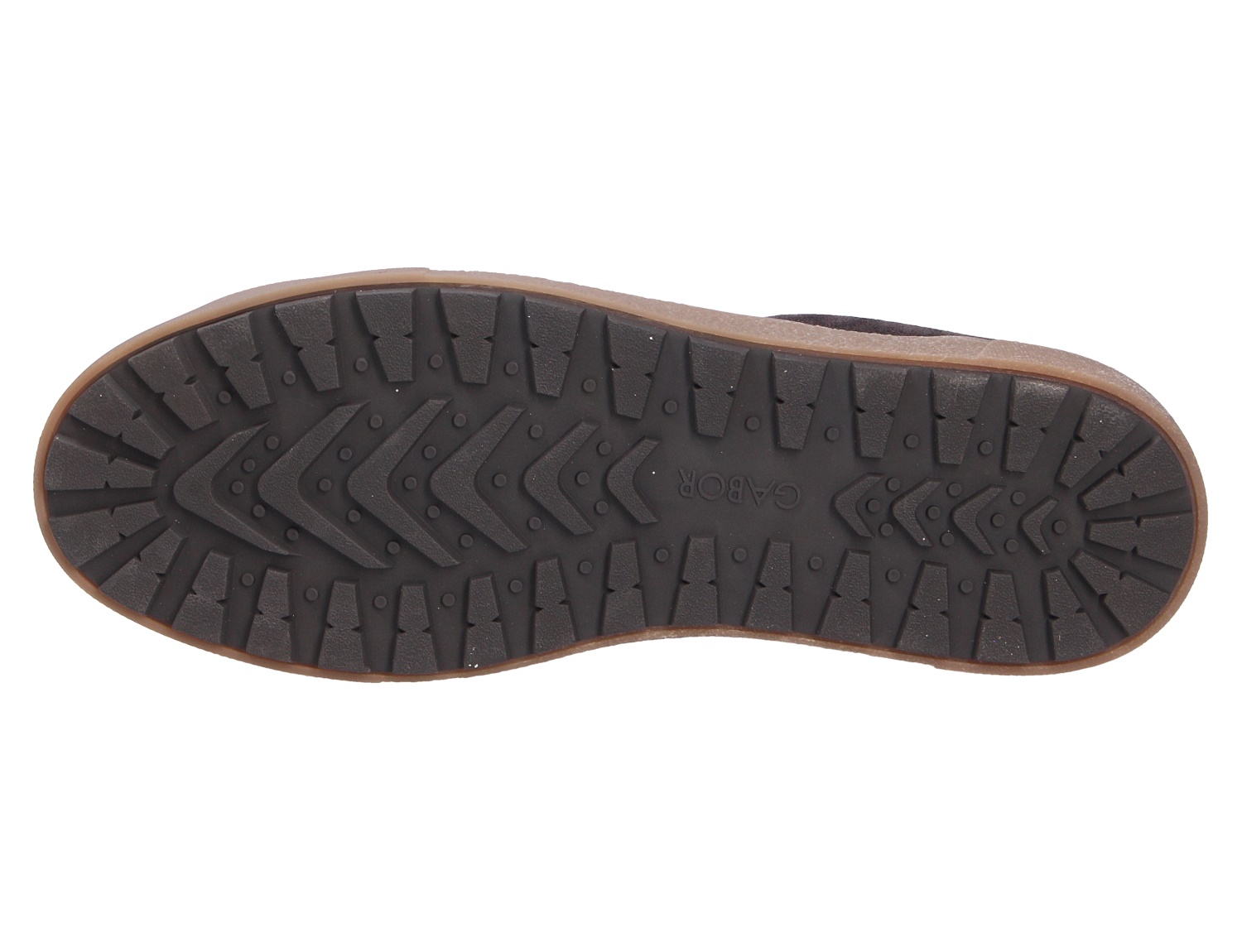 Unteransicht der rutschfesten Profilsohle des Pius Gabor Herren Sneakers mit markantem Laufsohlenprofil