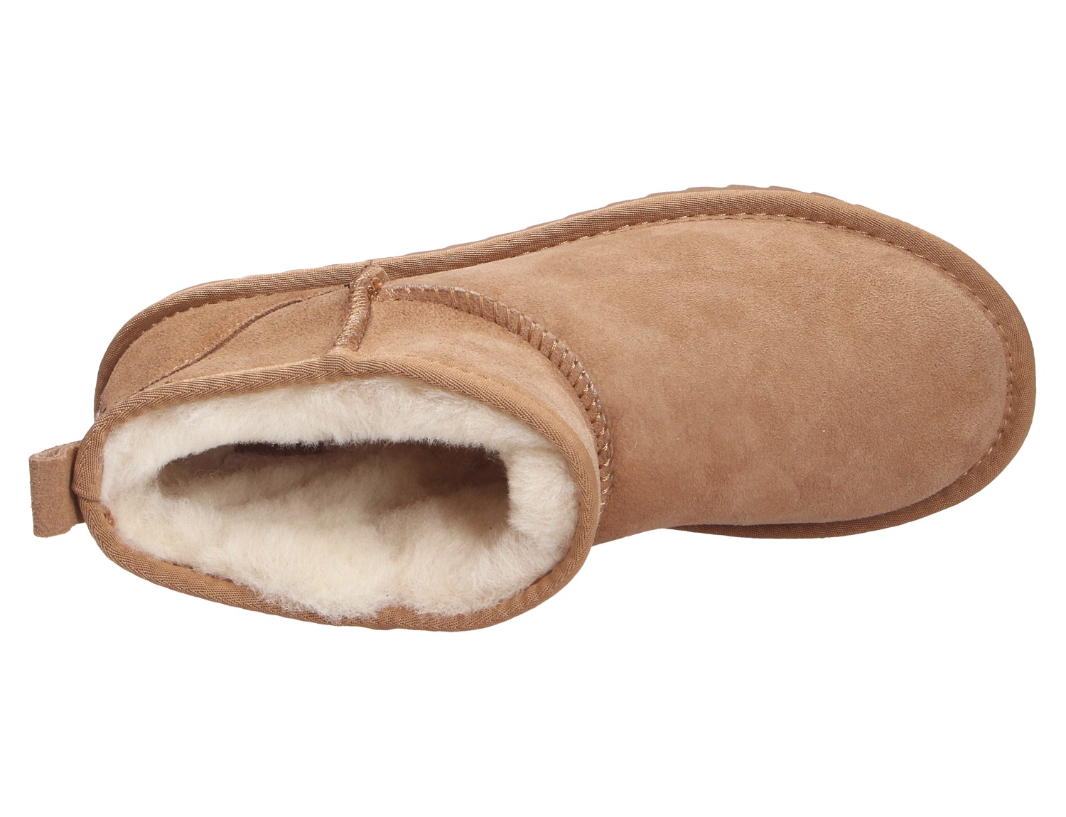 Ara ALASKA Winterstiefelette in Camel, Draufsicht auf kuschelige Damen Boots aus Veloursleder mit weichem Lammfellfutter