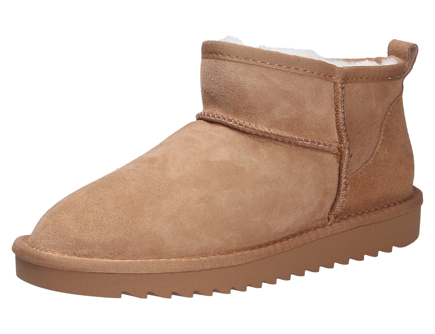 Ara ALASKA Damen Winter-Bootie in Beige aus Veloursleder mit weichem Futter und profilierter Sohle