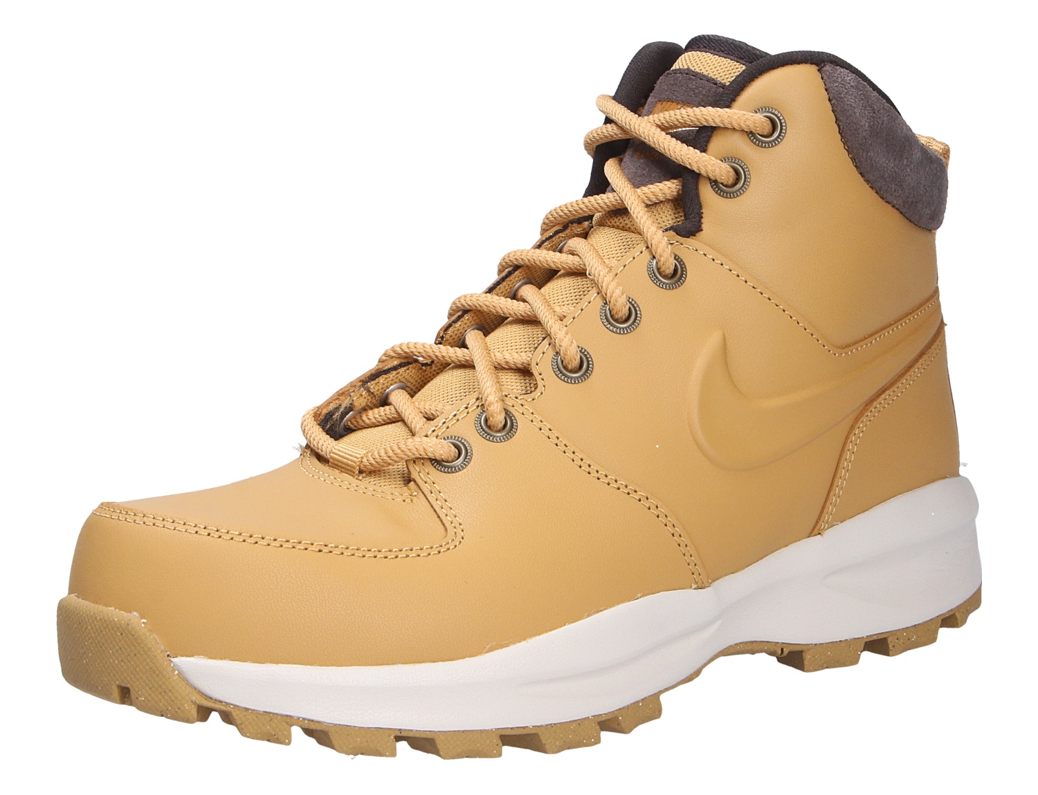 Nike MANOA Herren Boot in Braun, robuster Mid-Cut Schnürstiefel mit gepolstertem Schaft und griffiger Profilsohle