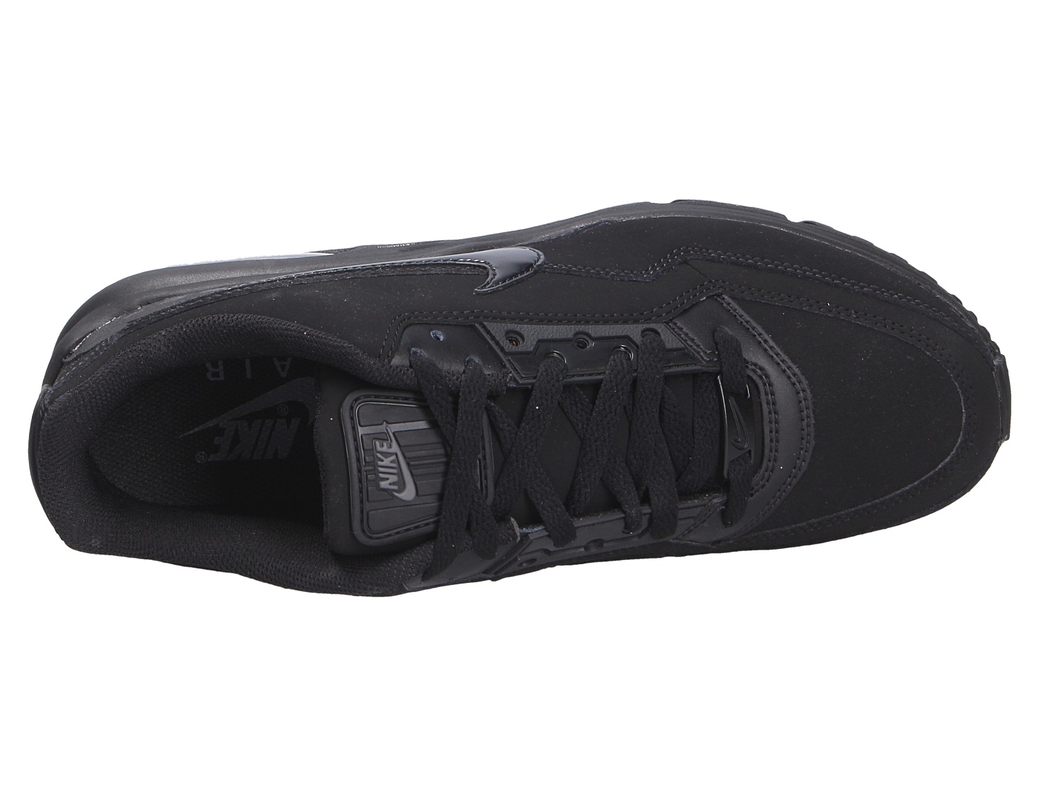 Nike Air Max LTD 3 von oben in Schwarz – Sneaker mit Schnürung und gepolstertem Schaft