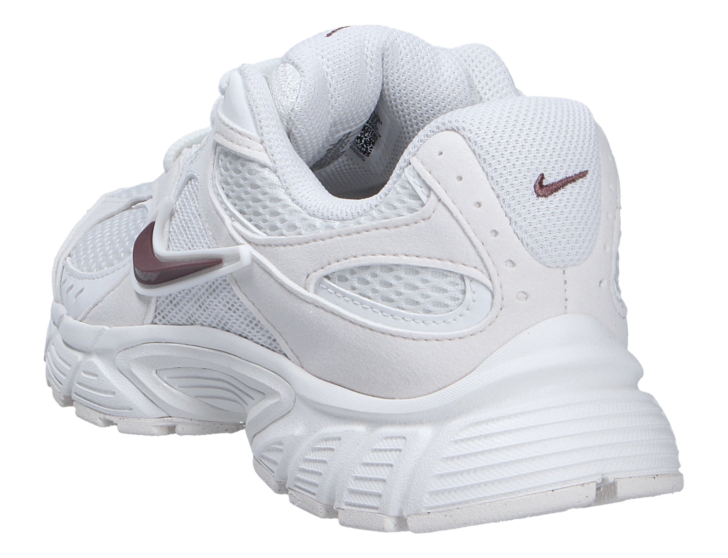 Nike V5 RNR Sneaker für Damen in Weiß mit Mesh-Obermaterial, seitlichem Swoosh und chunky Sohle in Seiten- und Rückansicht