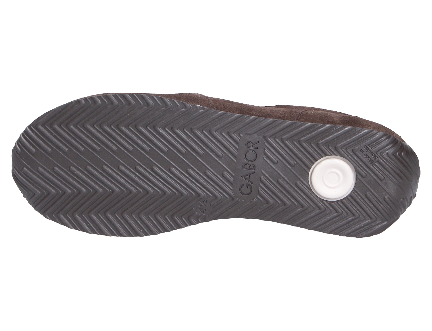 Unterseite des Gabor Damen Sneakers mit profilierter, rutschfester Laufsohle in Nahaufnahme