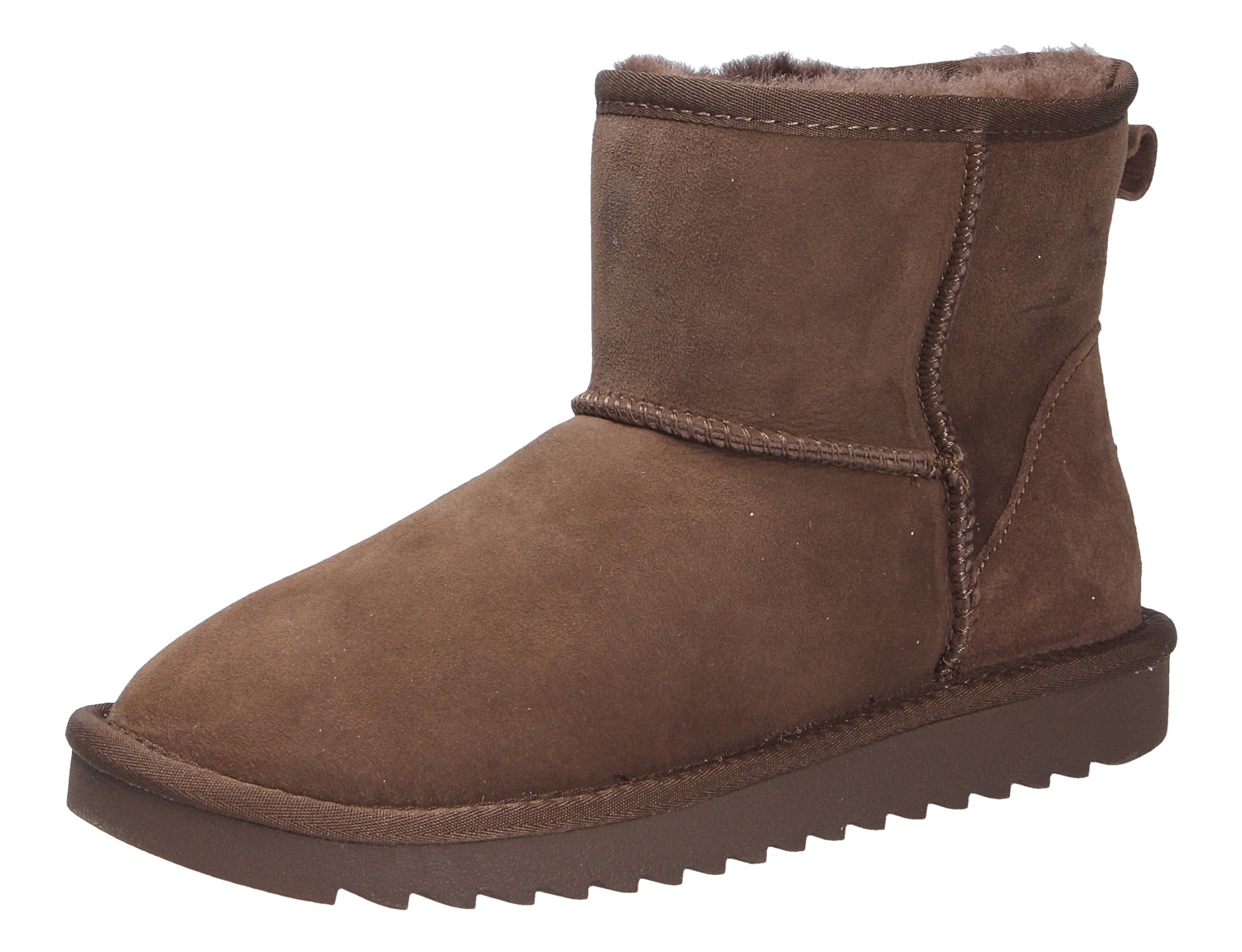 Ara ALASKA Damen Winterboot in Braun aus Veloursleder, knöchelhoch mit weichem Warmfutter und profilierter Sohle