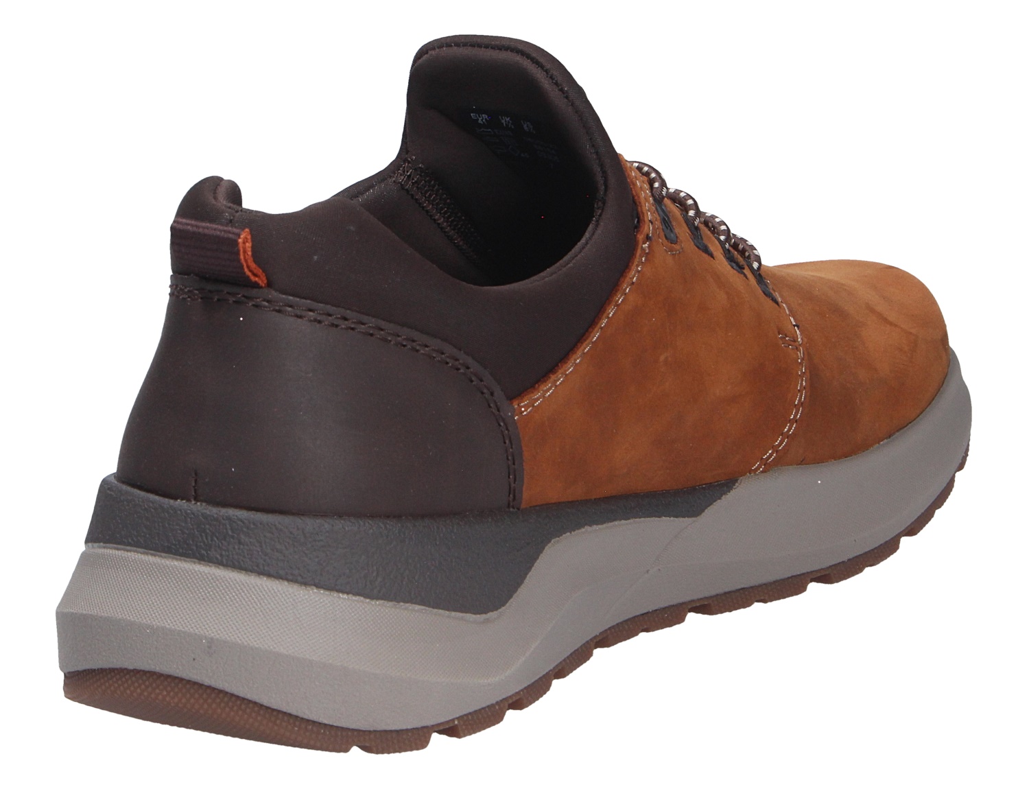Rieker Herren Sneaker von Rieker in Braun mit heller Sohle, Rück- und Seitenansicht