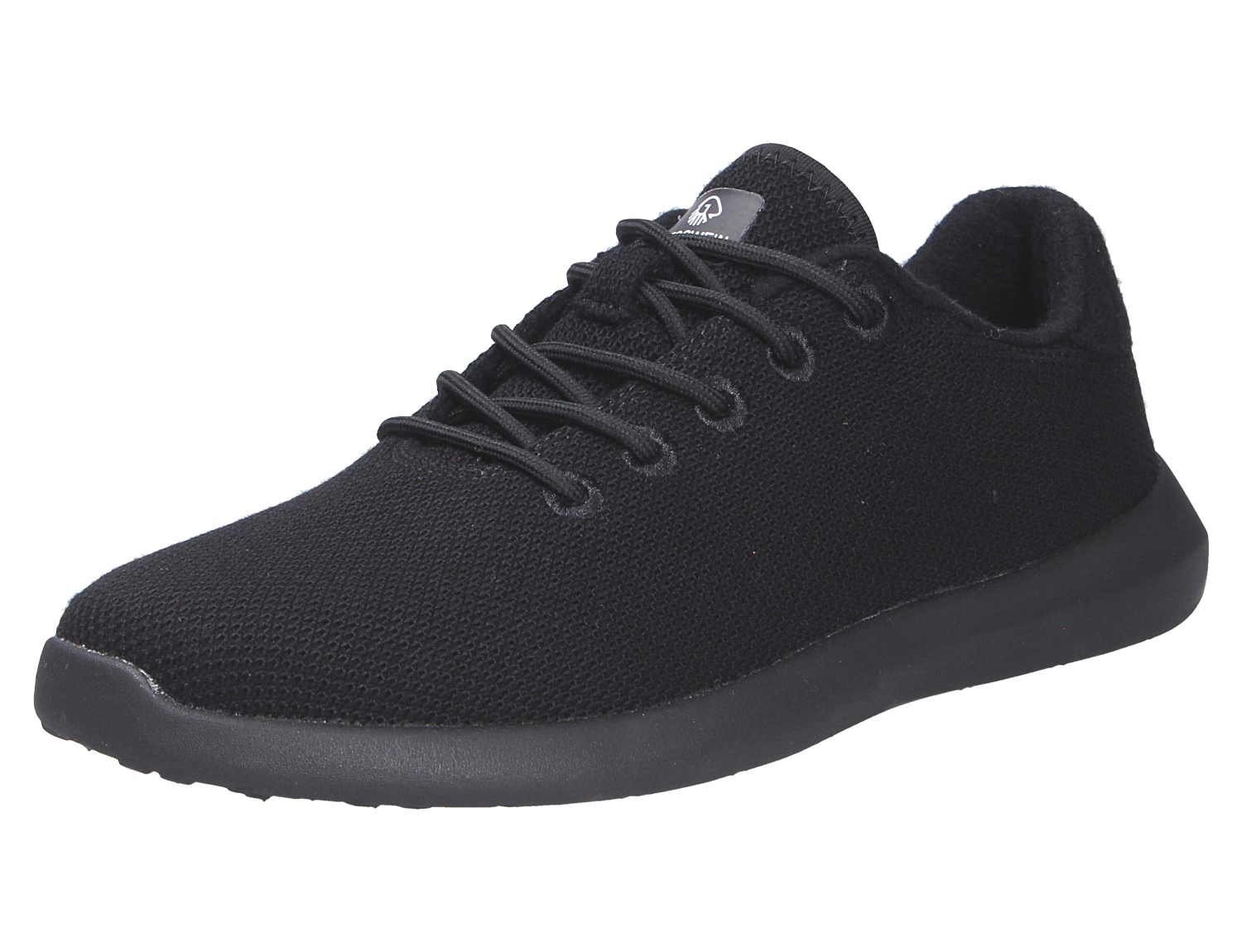Schwarzer Giesswein MERINO WOOL KNIT MEN Herren-Sneaker aus Merinowolle mit Schnürung und leichter Sohle