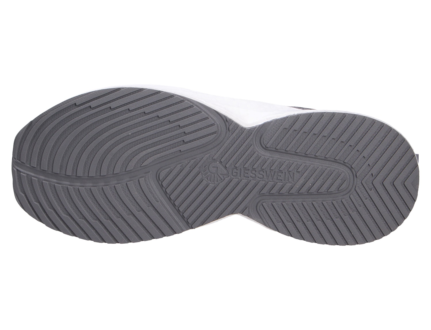 Unteransicht der rutschhemmenden Profilsohle des Giesswein WOOL PEAK MEN Herren-Sneakers mit griffigem Sohlenprofil