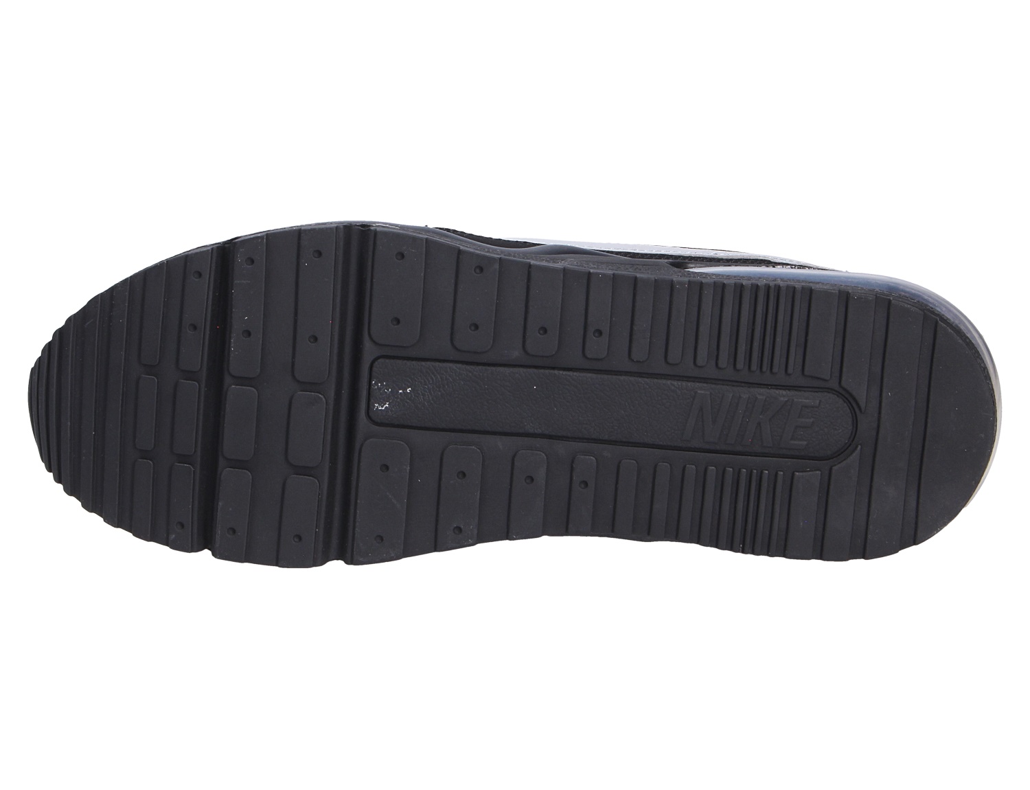 Unterseite des Nike Air Max LTD 3 mit schwarzer profilierter Laufsohle und eingeprägtem Nike Logo
