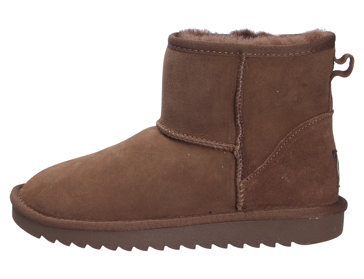 Ara ALASKA Damen Winterboot in Braun, knöchelhoher Veloursleder-Stiefel mit weichem Lammfellfutter und profilierter Sohle