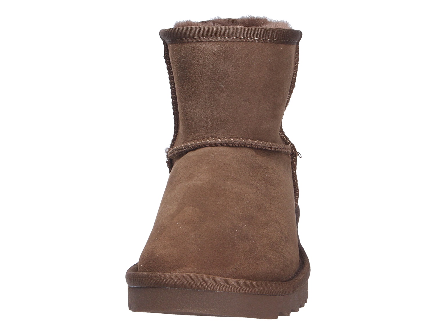 Vorderansicht der braunen Ara ALASKA Winterstiefelette mit weichem Schaft und warmem Innenfutter