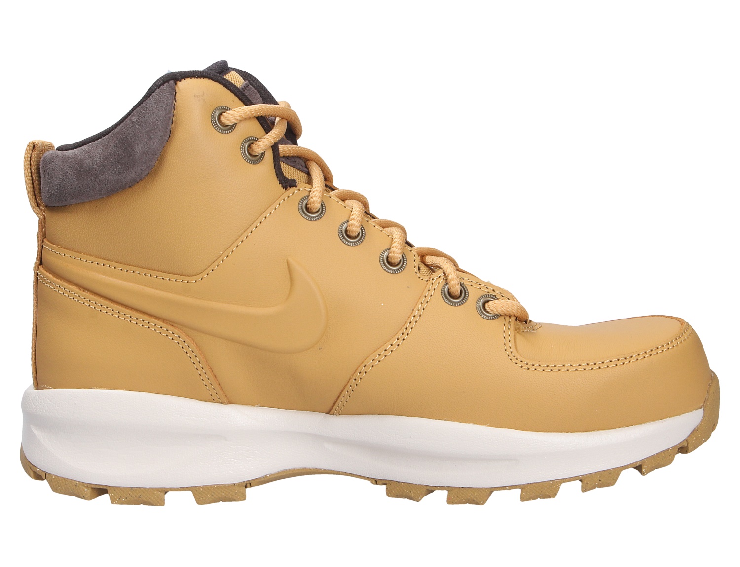 Nike MANOA Boot in Beige mit gepolstertem Schaft, Profilsohle und Schnürung, Seitenansicht