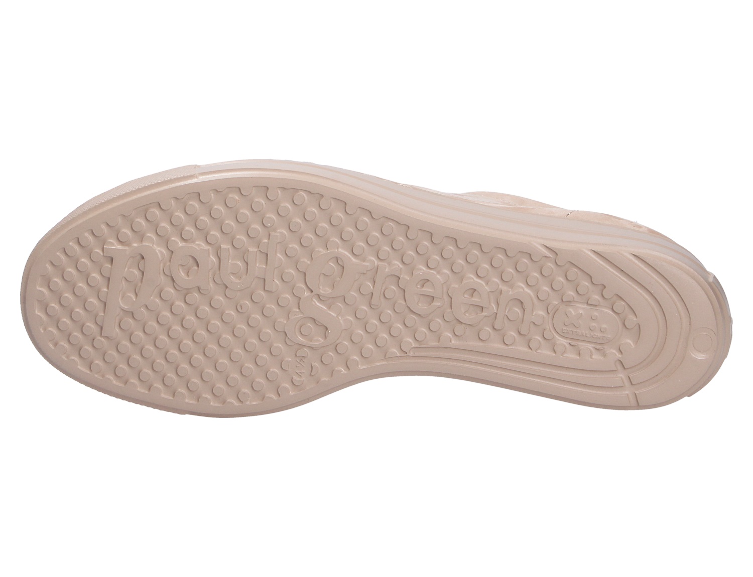 Unterseite eines Paul Green Damen Sneakers mit profilierter Laufsohle und Paul-Green-Logo