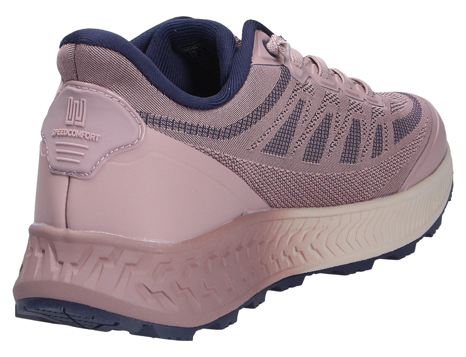 Waldläufer H-Milli Sneaker in Rosa mit strukturierter Sohle und sportivem Mesh-Obermaterial, Rück- und Seitenansicht