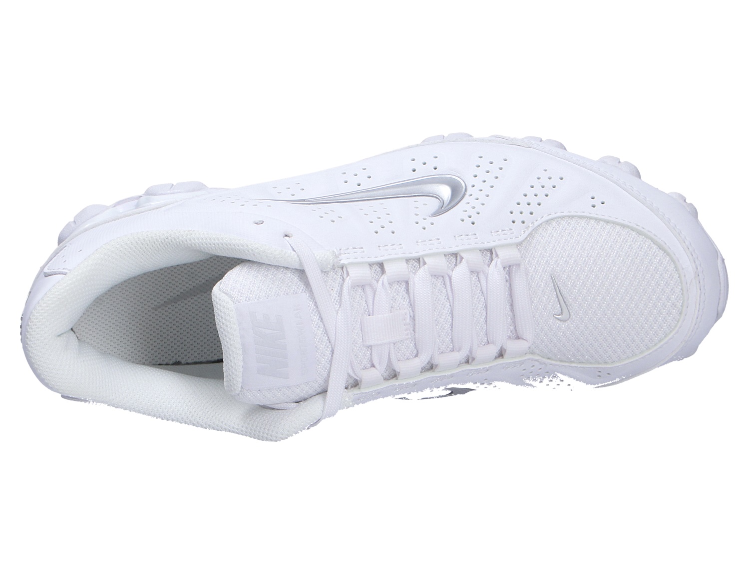 Nike Reax 8 Nsw Sl in Weiß, sportlicher Sneaker mit Schnürung und Swoosh, Draufsicht
