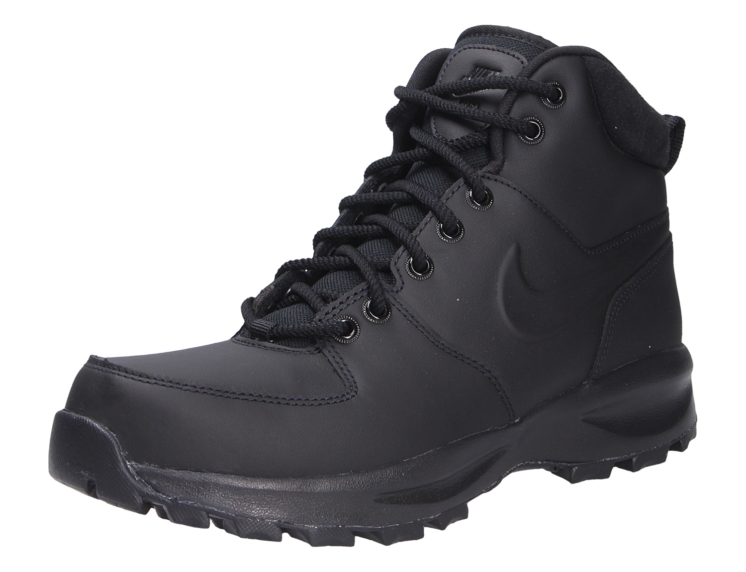 Nike MANOA schwarzer Herren-Boot in Mid-Cut-Optik mit Schnürung, gepolstertem Schaft und griffiger Profilsohle