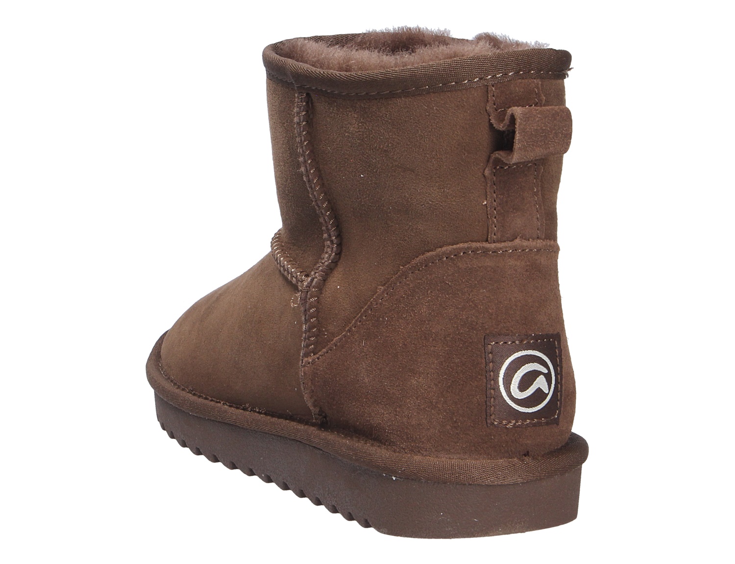 Ara ALASKA braune Winterstiefelette aus Veloursleder mit kuscheligem Innenfutter und rutschfester Sohle, Rückansicht